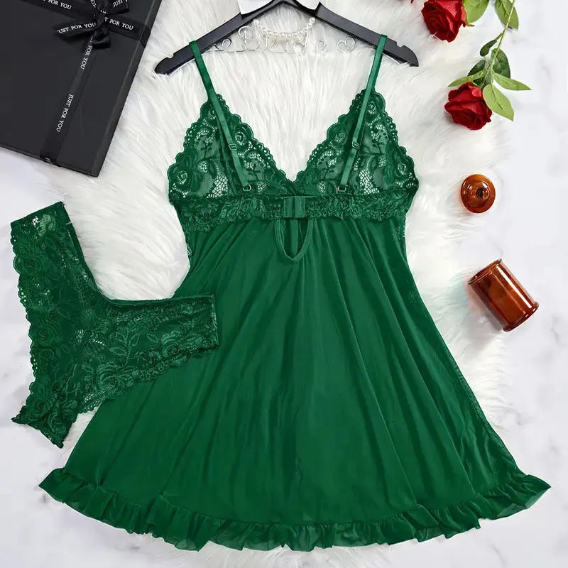 Set Of Nightgown V-neck