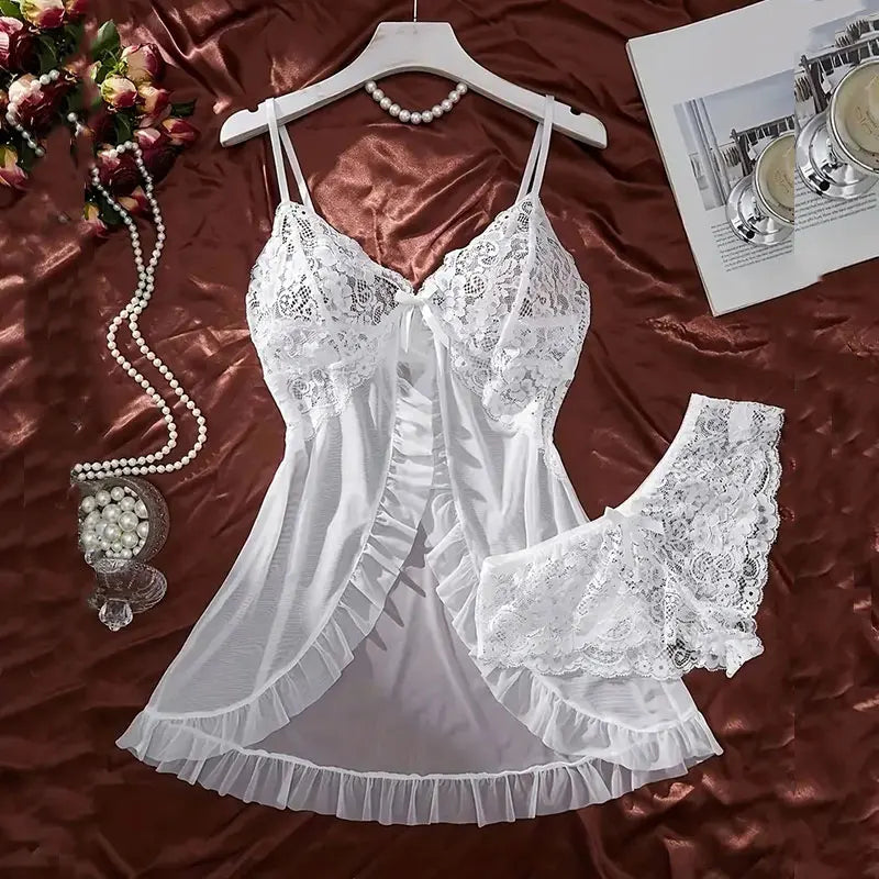 Set Of Nightgown V-neck