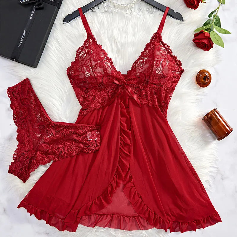 Set Of Nightgown V-neck